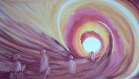 der Weg ins Licht ausgerichtet