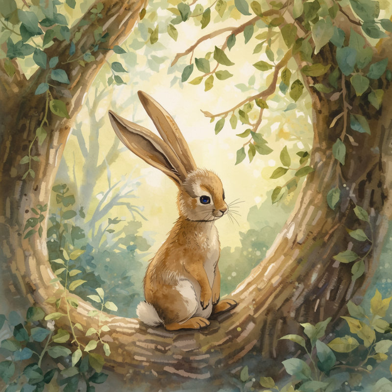 Hase auf dem Baum
